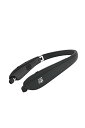 ワイヤレスネックスピーカー 軽量70g 最大20時間連続再生 イヤホン bluetooth 折りたたみ可能 専用ケース付 首掛け スポーツ用 収納式 振動機能付(黒)