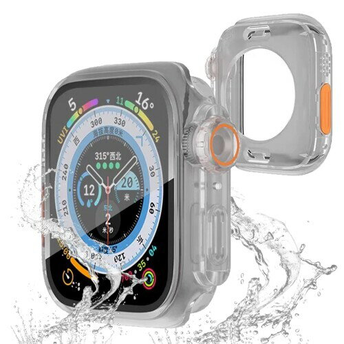 TOORQR 対応 Apple Watch Series 11 10 (46mm) アップルウォッチ カバー360°防水ケース 数秒でUltra一体型 PC+ガラス素材 全面保護 耐衝撃 装着簡単 Apple Watch保護カバー (Series11/10,46mm,クリア)