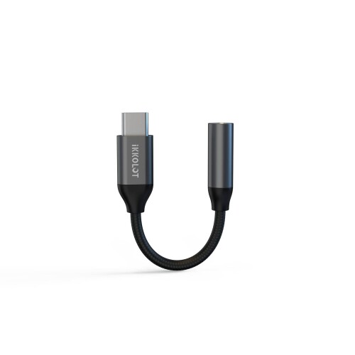 IKKO bg USB C - 3.5mm wbhzWbNA_v^[ Type C I[fBI nC] DAC `bvP[uR[h قƂǂUSB-CfoCXɑΉ