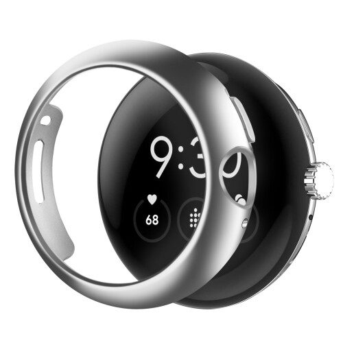 YUGYUG 対応 ピクセルウォッチ3 ケース PC素材 中空フレーム Google Pixel Watch 3 カバー 超薄型 高透..