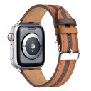 アップルウォッチ バンド コンパチブル Apple Watch バンド 交換ベルト 腕時計用バンド 本革 革バンド サイズ 42mm 44mm 45mm 49mm iWatch Series 8/7/6/5/4/3/2/1/SE/Ultraに対応 ブラウン/コ…
