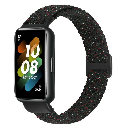 (enkic) ナイロン交換ベルト対応 Huawei Band 7 バンド サイズ調節可能 編組バンド ナイロン製 弾力性 ..