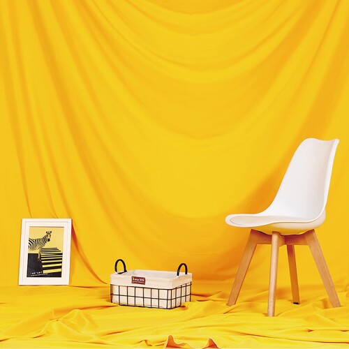 Lanx. 背景布 1m×1.5m イエロー シワが付きにくい 撮影用 撮影布 バックスクリーン 背景 背景シート バ..