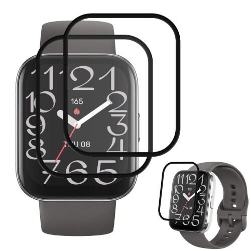 Amazfit Bip5 フィルム アマズフィット bip5 保護フィルム PET複合材 液晶保護フィルム 炭素繊維 3D曲面 全面保護 高速反応 キズ修復機能 高透過率 指紋防止 気泡ゼロ SNK3BMBIP5