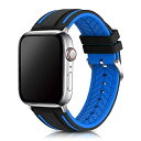 コンパチブル Apple Watch 交換用シリコンベルト 41mm/40mm/38mm 49mm/45mm/44mm/42mm iWatch Series 8/7/6/5/4/3 Ultra/SE 潜水用防水防汗腕時計ラバーバンド ウレタン スポーツ (49mm/45mm/44mm/42mm, ブルー)