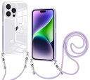 iPhone 15 Pro Max 用 ケース クリア ショルダー iPhone15pro max 用 スマホケース 肩掛け 首かけ 斜めがけ ショルダー ケース 縄掛け カバー 透明 PC背面 TPUバンパー アイフォン15ProMax 用 カバー ス(2)