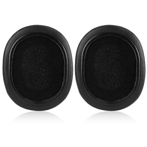 JECOBB(ジェコブ) 交換用イヤーパッド Audio-Technica ATH M50X M40X M30X M20X プロフェッショナルスタジオモニターヘッドフォン用 プロテインレザー&メモリーフォームイヤークッション付き (ブラ