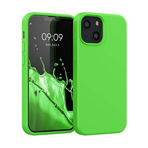 kwmobile スマホケース 対応: Apple iPhone 13 mini ケース - TPU リキッド シリコン カバー - 耐衝撃 傷防止 サラサラ Case