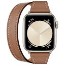 コンパチブル アップルウォッチ バンド 40mm 41mm 38mm 42mm 44mm 45mm 49mm 46mm レザー 二重巻き コンパチブル Appl...