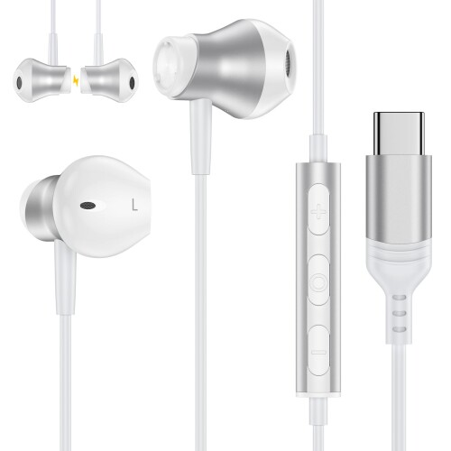 Vedfoad Type-Cイヤホン有線 イヤホンマイク付き タイプCイヤホン有線 磁気設計 HIFI音質/音量調整/通話対応 usb-c 有線イヤホン 軽量 通勤/スポーツ/仕事に最適 iPhone16/15シリーズ、Galaxyなどタ