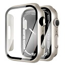 YUGYUG 対応 アップルウォッチ カバー Series SE2/SE/6/5/4 アップルウォッチ ケース PC素材 Apple Watch ケース ガラスフィルム 一体型 日本旭硝子材 二重構造 Apple Watch カバー 全面保護 強化ガラス