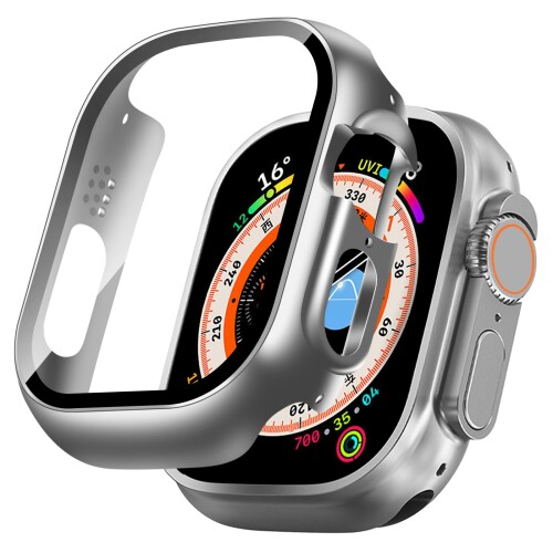 TEMEDO 対応 Apple Watch ケース Ultra 3/2/1 アップルウォッチ カバー PC素材 Apple Watch カバー 全面保護 二重構造 アップルウォッチ ケース ガラスフィルム 一体型 高耐久 高透過率 装着簡?(49mm,