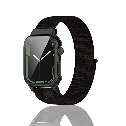 (XYTYJQ) for Apple watch Series 7 用 防水ケース PC+ガラスフィルム材質 時計バンドループ ナイロン ..