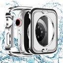 YUGYUG 対応 Apple Watch ケース Series SE2/SE/6/5/4 Apple Watch カバー PC素材 防水ケース 360ど度 3D直角エッジデザイン 光沢式 アップルウォッチ ケース ガラスフィルム 一体型 日本旭硝子材 二重構