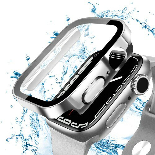 ANYOI 対応 Apple Watch ケース Series 9/8/7 41mm 防水 3D直角エッジデザイン メッキ加工 アップルウォッチ カバー ガラスフィルム 一体型 アップルウォッチ ケース 耐衝撃 Apple Watch カバー 全面保