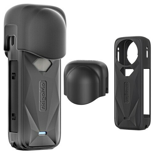 Taoricup Insta360 X5 対応 保護カバー シリコンケース 本体ケース レンズカバー Insta360 X5 専用 アクセサリー スポーツカメラ (Black)