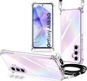 Galaxy A55 5G ケース クリア ショルダー 縄掛けケース 耐衝撃 Galaxy A55 5G SC-53E/SCG27 スマホケース 透明 薄型 軽量 TPU ギャラクシー A55 5G カバー 肩掛け 斜めかけ 紐付き 織りストラップ付き 長(2)