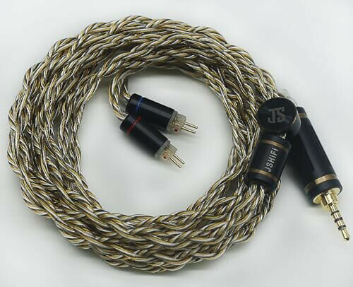 2pin2.5mmリケーブル 4芯金メッキと銀メッキとグラフェン線材 2pinイヤホンアップグレードケーブル 2.5mmイヤフォン交換ケーブル (2pin2.5mm)