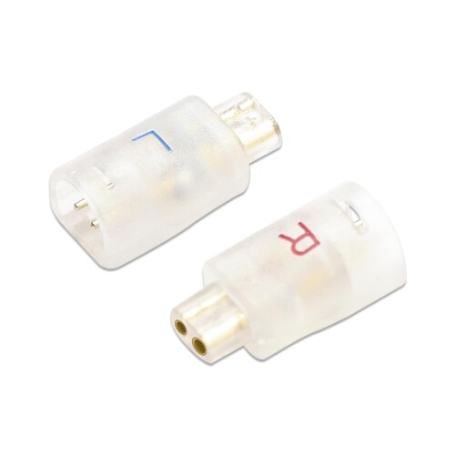 okcsc IE80 QDCコネクタ 変換 変換コネクタ イヤホンジャック 変換 IE80（オス）- QDCコネクタ（メス）Sennheiser用 IE80・IE8・IE8iなどに適合する 2個セット ホワイト