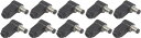 オーディオファン DC5.5mm/2.1mm L字 コネクタ 自作 修理 DIY 10点セット 製品サイズ 25mm×22mm×11mm 10点