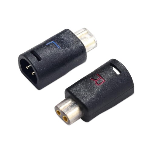 okcsc IE80 QDCコネクタ 変換 変換コネクタ イヤホンジャック 変換 IE80（オス）- QDCコネクタ（メス）Sennheiser用 IE80・IE8・IE8iなどに適合する 2個セット ブラック