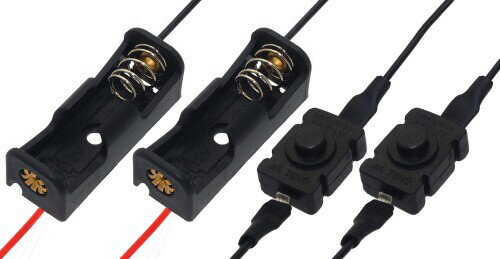 オーディオファン 電池ケース 電池ボックス プッシュスイッチ付 23A A23 (12V) 用 (2個)