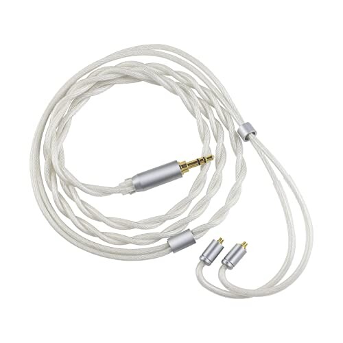 3APLUS TZ35 MMCXリケーブル2芯同軸 OCCケーブル 銀メッキ・単結晶銅 アップグレードケーブル 3.5mm イ..