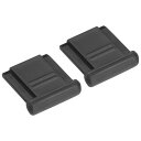 PATIKIL 12 mm ユニバーサル カメラホットシューカバーキャップ 2個 ホットシューキャップ ホットシュープロテクター プラスチック DSLR/SLRカメラ用 ブラック
