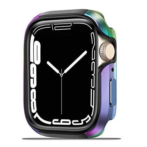 NINKI対応Apple Watch Series9 8 7ケース 45mm アルミ×TPUバンパー 二重構造 衝撃吸収 取り付け外し簡単 シンプル 頑丈 アップルウォッチ シリーズ9 8 7カバー(カラーフル 45mm)