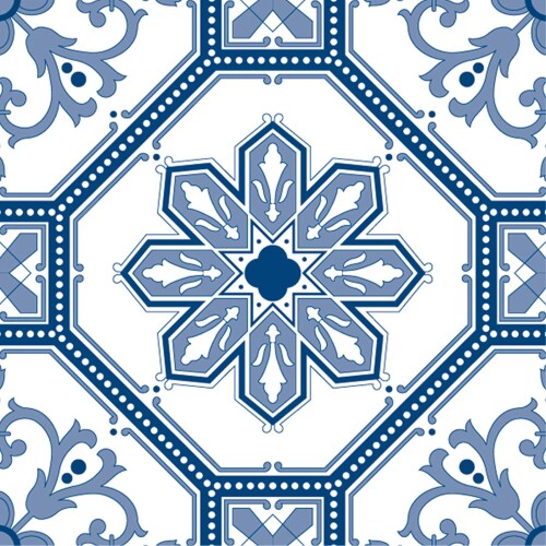 Poromoro ポルトガル風 スペイン風 アズレージョ タイルシール 剥がして貼るだけ キッチン & バスルーム モザイクタイルステッカー 16枚セット (1...