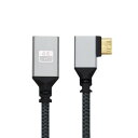 CY 4 KケーブルType-C MINI HDMI 1.4オス90度左角からHDMIメスDV MP 4カメラDCノートパソコンHDTV拡張ケーブル(2)