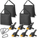 EMART サンドバッグスタジオ スプリングクランプ 撮影用 強力クリップ 背景布クリップ DIY工具 木工工具 耐荷重 安定用重し袋 三脚アクセサリー 固定セ...