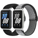 Bcuckood 伸縮性ナイロンストラップ Samsung Galaxy Fit 3対応 2個セット 調節可能 伸縮性ナイロン交換用ストラップ リストバンド G...