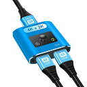 HDMI切替器 双方向 4K@60Hz hdmiセレクター 切り替え器 4K HDCP2.2 HDMI分配器 手動 HDMI切り替え器 3D視覚効果 電源不要 Xbox, Switch, PS5/4/3 DVDプレーヤーFire Stickなど適用(分配器同時出力できない)(Bl