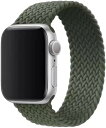コンパチブル apple watch バンド ブレイデッドソロループ 柔らかいシリコーン糸混紡リサイクルヤーン素材 ステンレス留め具 apple watch ultra3/ultra2/ultra/10/9/8/7/6/5/4/3/2/1/SE対応 通気性 38mm/40mm/4