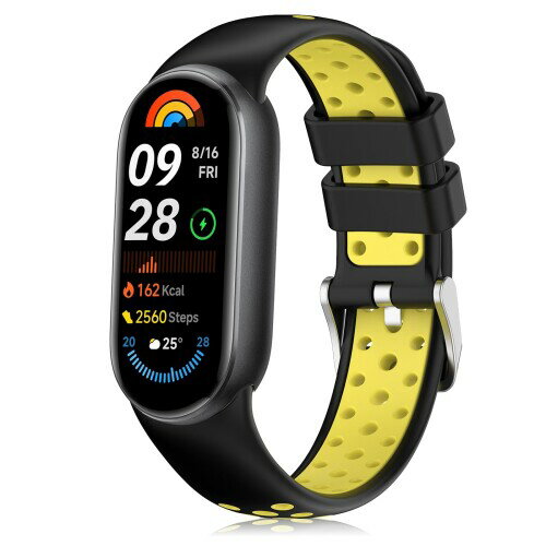 (ZoRoll) シリコンバンドXiaomi Smart Band 10 / 9 / 8 対応 交換ベルトスマートウォッチバンド スポーツストラップ 簡単クリック 簡単調整 防水 ソフト 超軽量 通気性 快適性 男女兼用 替えベルト