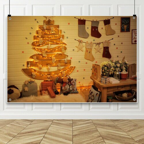 Qinunipoto 背景布 クリスマス 撮影布 2.2x1.5m クリスマスソックス 部屋 写真背景 壁掛け おしゃれ室内装飾 撮影用 スタジオ 撮影布 写真館 撮影スタジオ用 結婚式 誕生日 パーティーの装飾