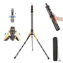 SOONPHO LS-255 超軽量 2M 撮影用 ライトスタンド 逆向き折り畳み ストロボスタンド コンパクト 5段伸縮 50-220cm撮影用スタンド 収納長50CM 1/4と3/8ネジ 安定性 650g アルマイト処理 適格請求書発