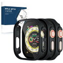 PRODELI For Apple Watch Ultra 2/Apple Watch Ultra 49mm 専用 ケース+ガラスフイルム 対応 Apple Watch Ultra (2024/2023/2022) PC+ガラス 取り付け簡単 一体型カバー 軽量 キズ防止 アップルウォッチ ultra 49mm 用 保(2)