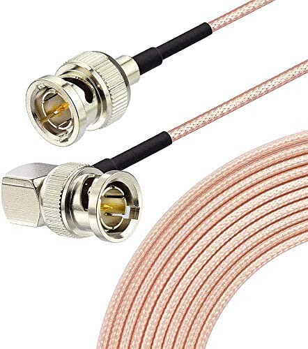 BINGFU 2本入 BNCケーブル HD-SDIケーブル 30cm 直角型 75[オーム] HD-SDI・3G-SDI等対応 4K8K対応品 映像・音声信号 5C 2本入