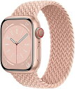 コンパチブル apple watch バンド ブレイデッドソロループ 柔らかいシリコーン糸混紡リサイクルヤーン素材 ステンレス留め具 apple watch ultra3/ultra2/ultra/10/9/8/7/6/5/4/3/2/1/SE対応 通気性 38mm/40mm/4