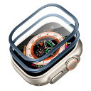 ESR Apple Watch Ultra 2/ Ultra1ガラスフィルム(2024/2023/2022、49 mm)専用全面保護 アップルウォッチ Ultra 49mm 画面保護カバー 耐傷性 指紋防止 ダークブルー色(2)