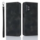Havaya Galaxy A32 5G ケース Galaxy A32 ケース ギャラクシーa32 ケース scg08 手帳型 ストラップ カバー 耐衝撃 ドコモ docomo サムスン samsung カード収納 SoftBank レザー スエードの質感-ブラ