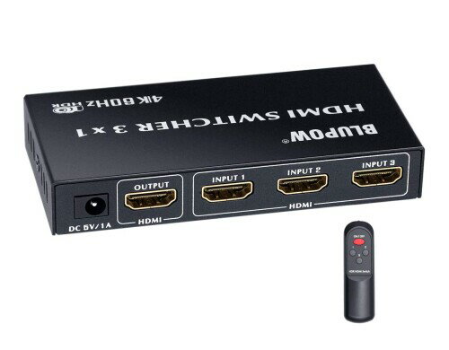 BLUPOW HDMIؑ֊ 31o 4K 60Hz HDR 3D HDMI2.0 HDCP2.2Ή hdmiZN^[ hdmiXCb` PS4EXboxEBlu-ray palyerEHD DVDEFire TVȂǑΉ hdmi؂ւ VA73