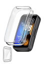 HUAWEI band 8用 ケース TPU素材 透明 HUAWEI band 8対応 プロテクターカバー 耐衝撃 超薄型 軽量 指紋防止 band 8用 保護カバー 非ガラス素材 黄変防止 滑り止め(クリア)(2)