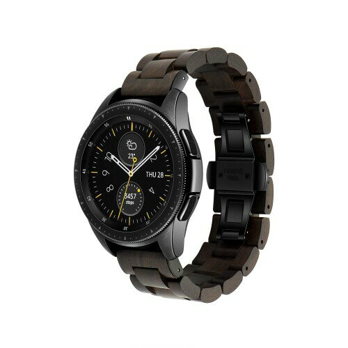 楽天まばし商店木製バンド 20mm Samsung Galaxy Watch 4/Gear S2 S3/ Active/Active 2に対応 天然木ブラウンステンレススチールリンクブレスレットストラップ Samsung Galaxy Watch 40/42/44mm用