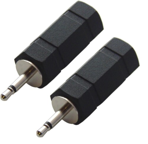 F-Factory 2.5mm モノラル超ミニプラグ(オス) - 3.5mm ステレオミニジャック(メス) 変換プラグ 2個 PLG..