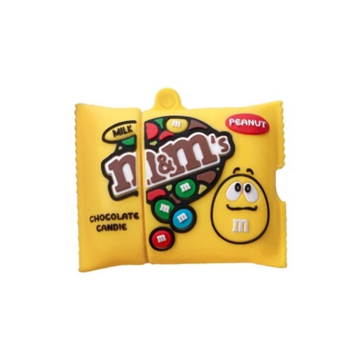 ワセリン キットカット MM チョコレート イヤホンケース シリコン おもしろい 収納ケース キズ防止 耐衝撃 全面保護 紛失防止 キャラクター (イエロー・MM, Airpods 第1/2世代)