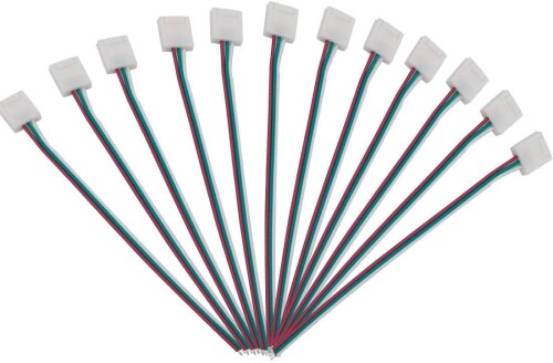 BTF-LIGHTING 3ピンコネクター 10個10mm幅のシングルエンド 15cm延長用ケーブルコネクター 3mmピッチ L..