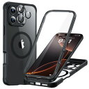 ESR iPhone 16 Pro ケース 全面耐衝撃MagSafeケース 個別レンズ保護フィルム1セットいphone16pro ケースマグネットスマホケース iphone16 pro ケース アイフォン 16 プロ対応 Armorシリーズ クリアブラ
